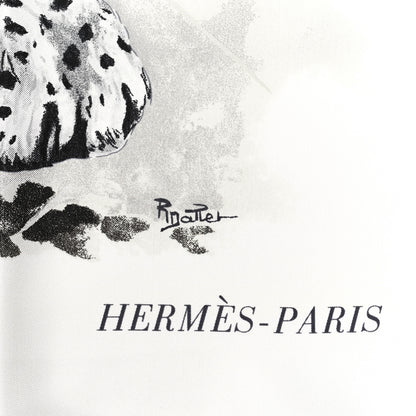 Hermes Silk Panthera Pardus Scarf 140 Black White Anthracite 3 of 5