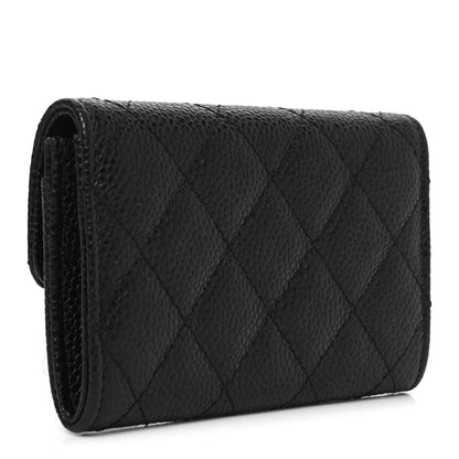Chanel Caviar Quilted Flap Card Holder Black 3 of 9