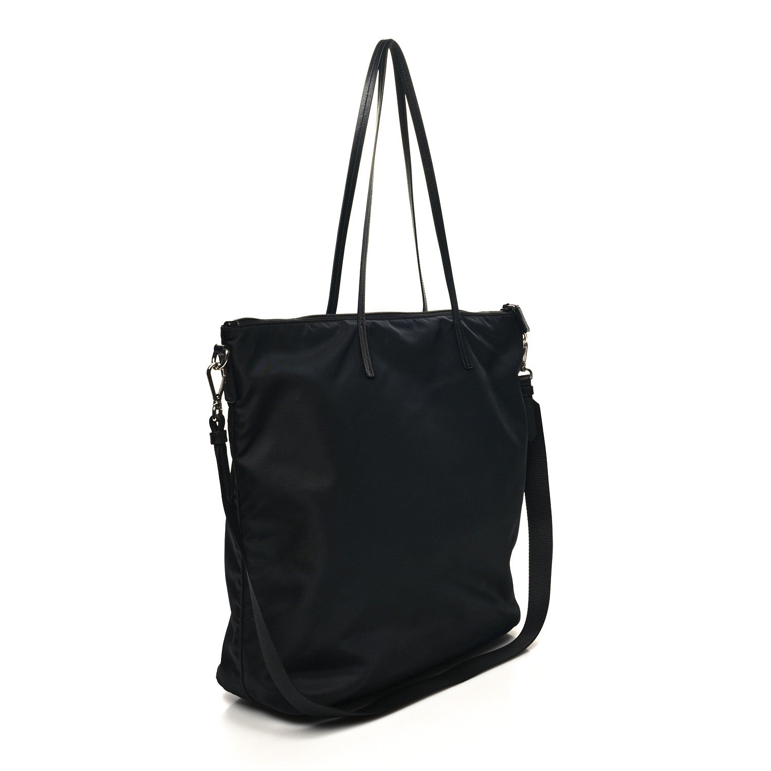 Prada Tessuto Nylon Saffiano Tote Black 3 of 9