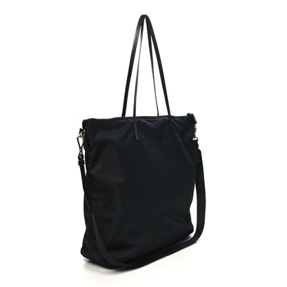 Prada Tessuto Nylon Saffiano Tote Black 3 of 9