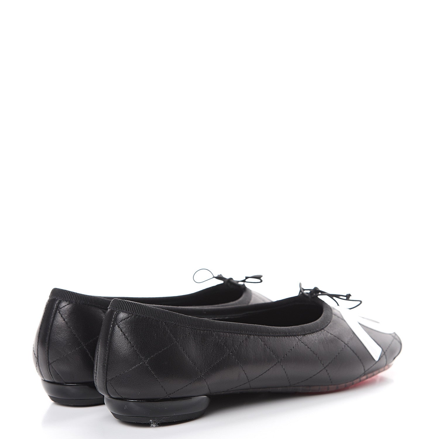 Chanel Lambskin Cambon Quilted Ballerina Flats 38.5 Black 4 of 11