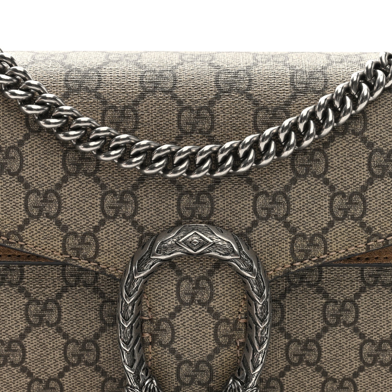 Gucci GG Supreme Monogram Small Dionysus Shoulder Bag Taupe 7 of 9