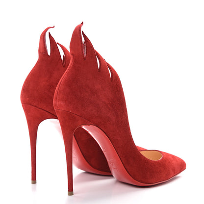 Christian Louboutin Suede Victorina 100 Pumps 39 Carmin 4 of 12