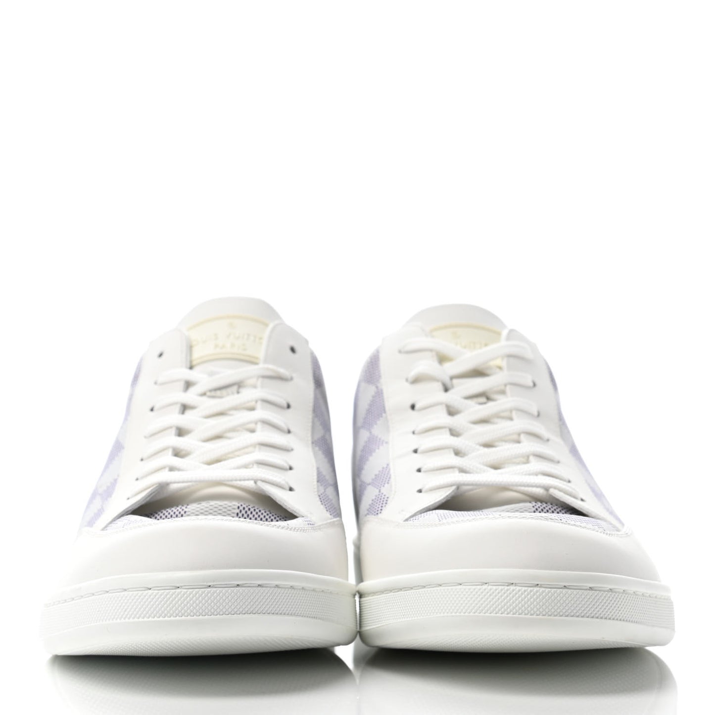 Calfskin Damier Azur Mens Offshore Sneakers 9.5 White