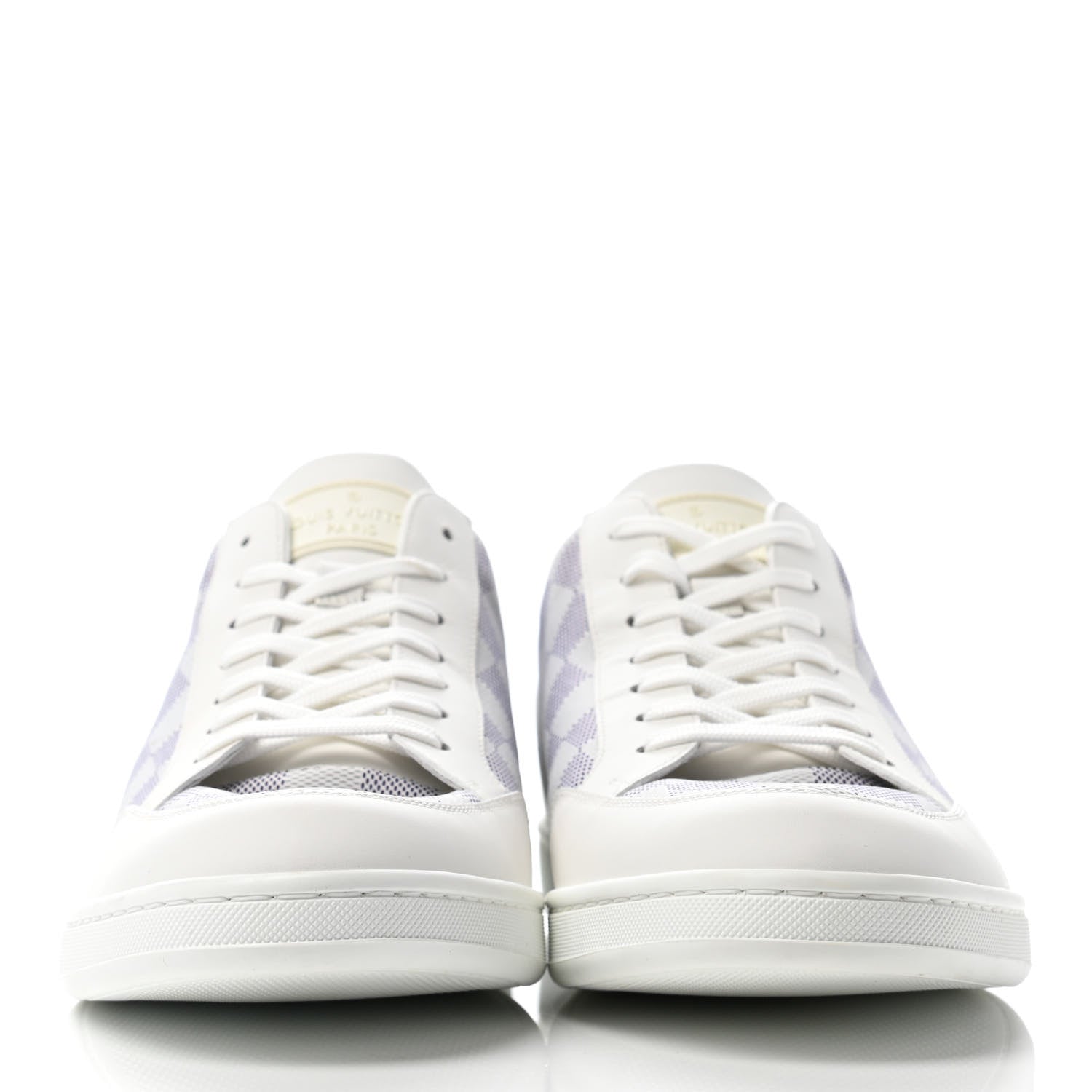 Louis Vuitton Calfskin Damier Azur Mens Offshore Sneakers 9.5 White 2 of 6