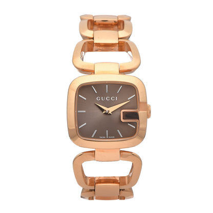 Gucci Stainless Steel 24mm G-Gucci Square Quartz Watch Brown 1 of 6