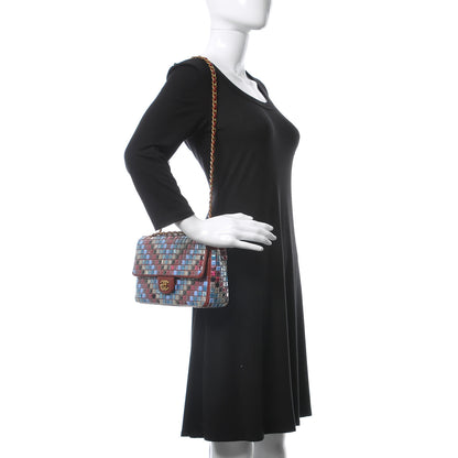 Chanel Lambskin Mosaic Medium Flap Red Multicolor 2 of 14