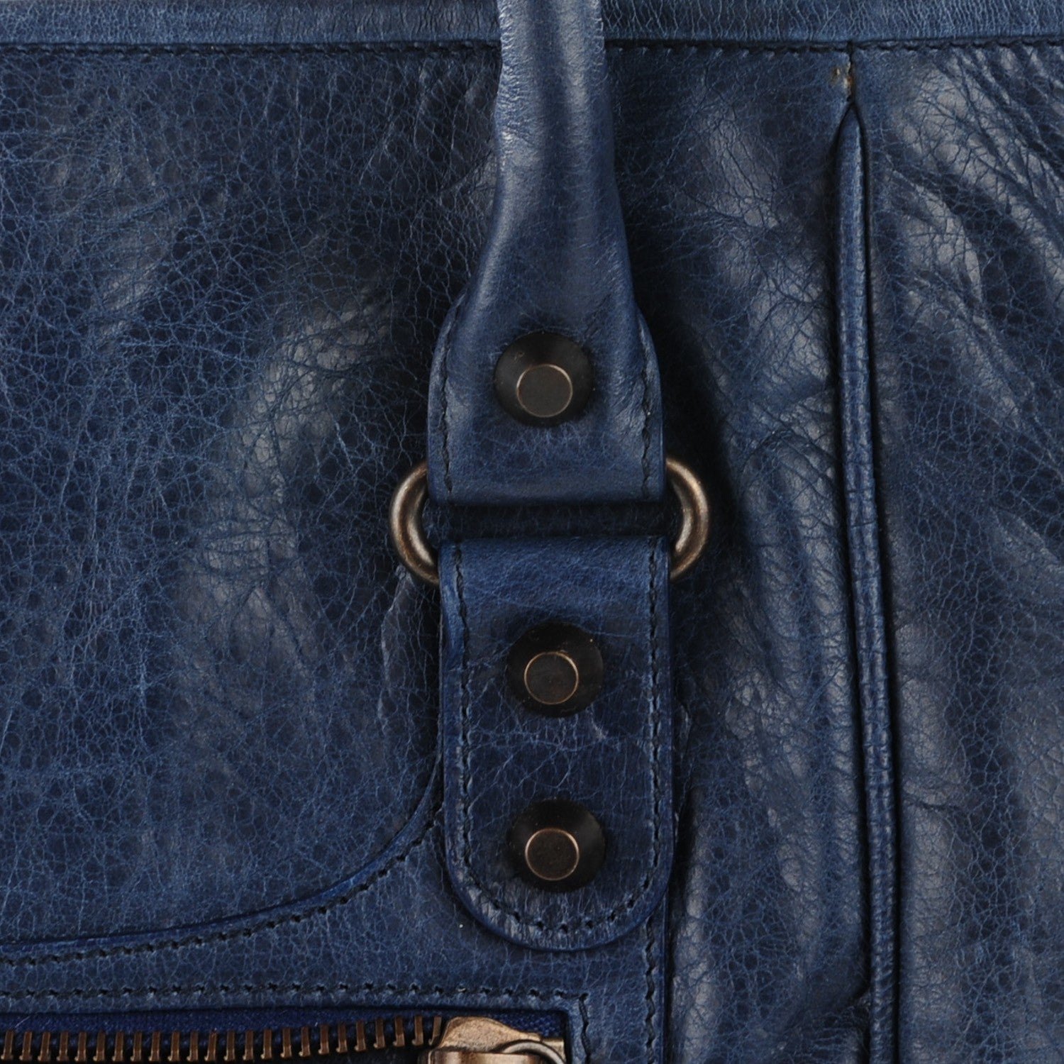 Balenciaga Agneau Classic Hardware S Sunday Tote Bleu Roi 10 of 10