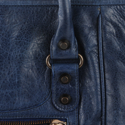 Balenciaga Agneau Classic Hardware S Sunday Tote Bleu Roi 10 of 10