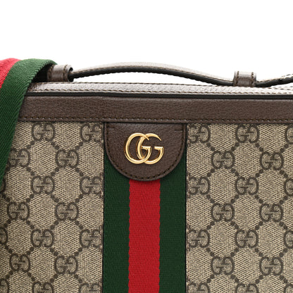 Gucci GG Supreme Monogram Web Small Ophidia Top Handle Shoulder Bag Brown 8 of 11