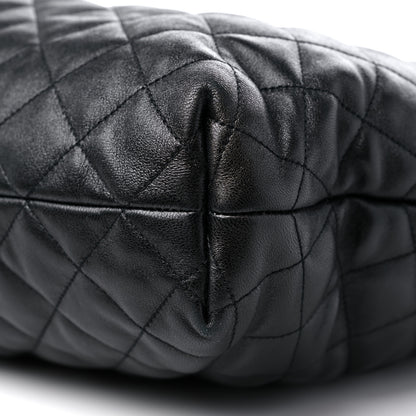 Saint Laurent Lambskin Quilted Maxi Icare Shopping Tote Black 10 of 10