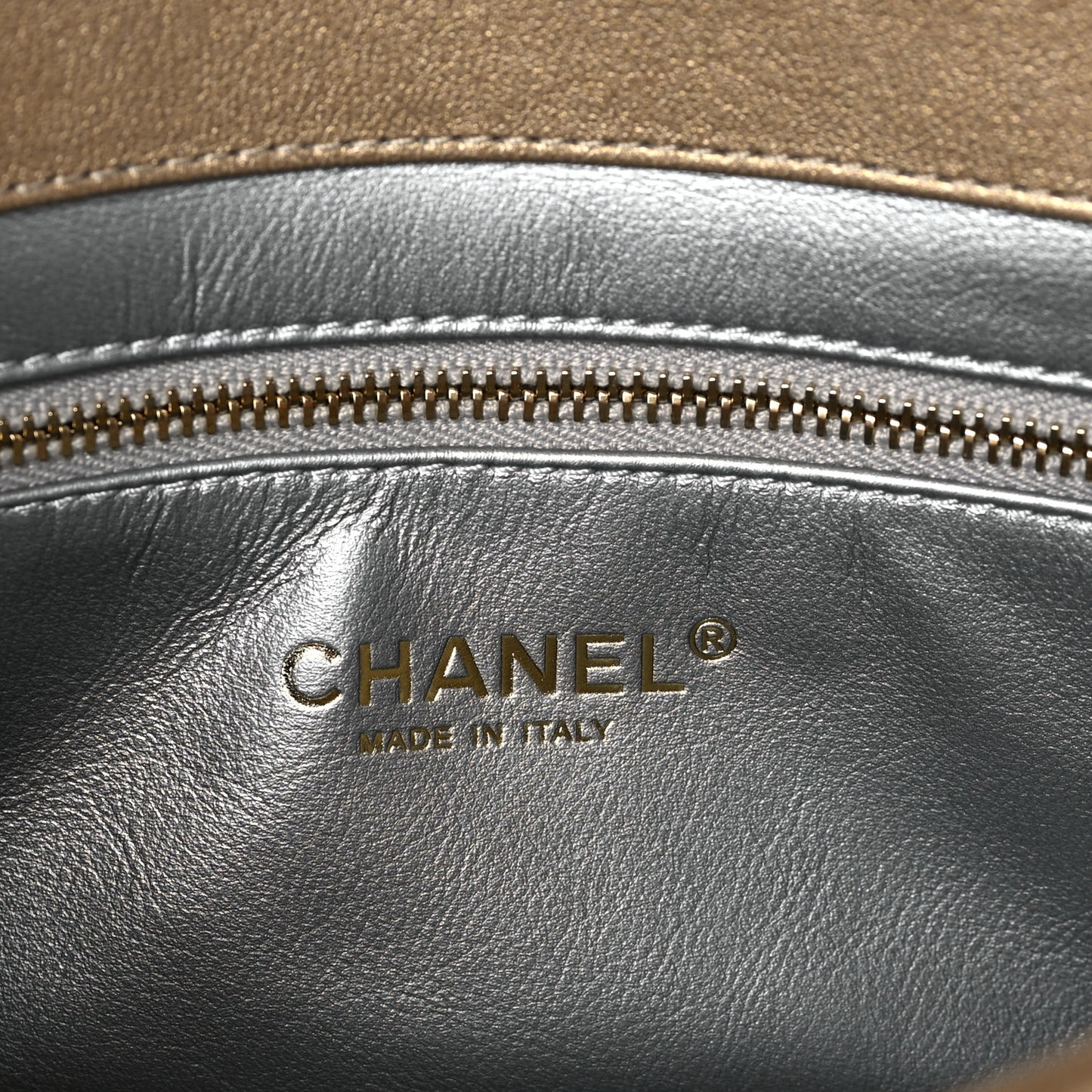 Metallic Lambskin Quilted Timeless CC Flap Gold