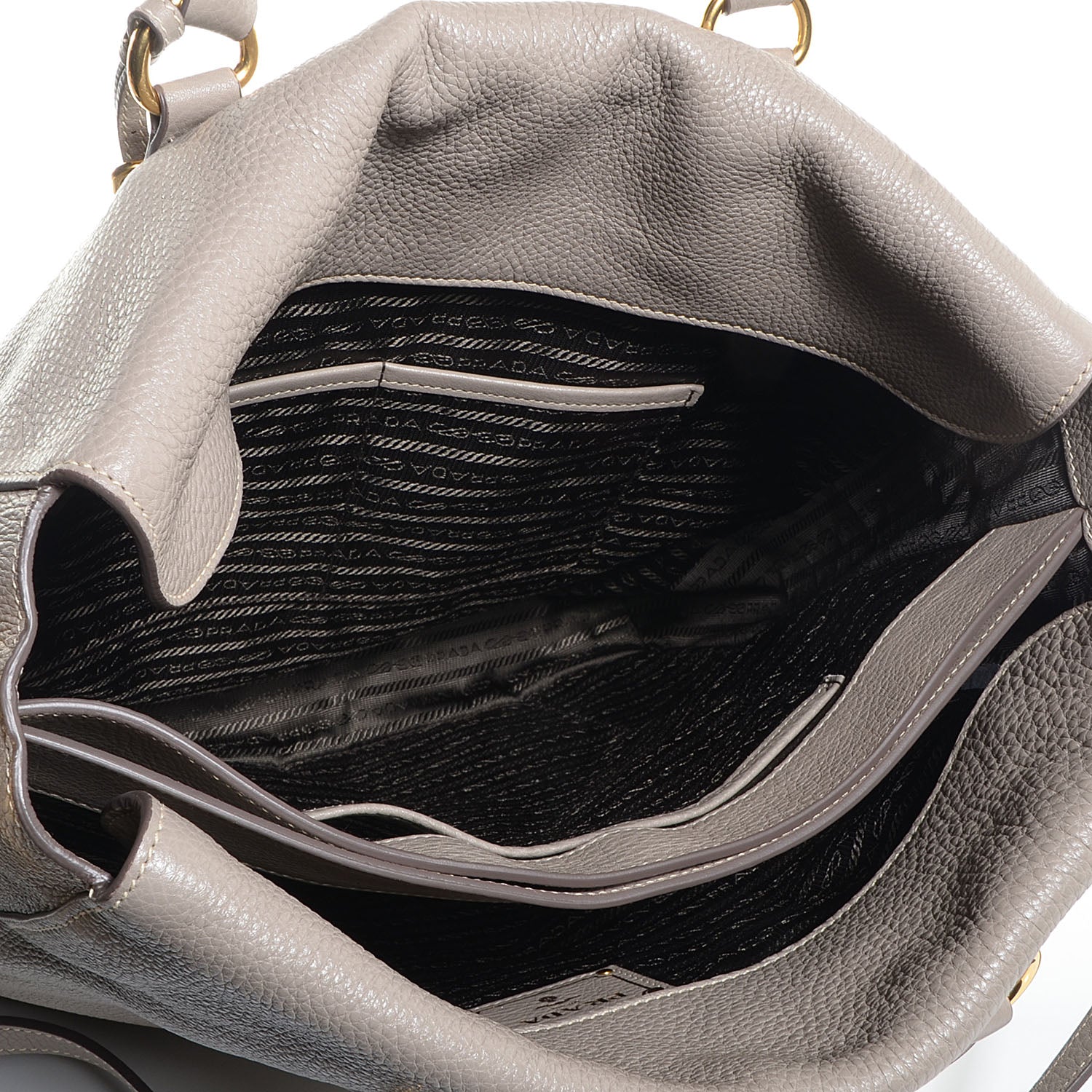 Prada Vitello Daino North South Tote Argilla 5 of 10