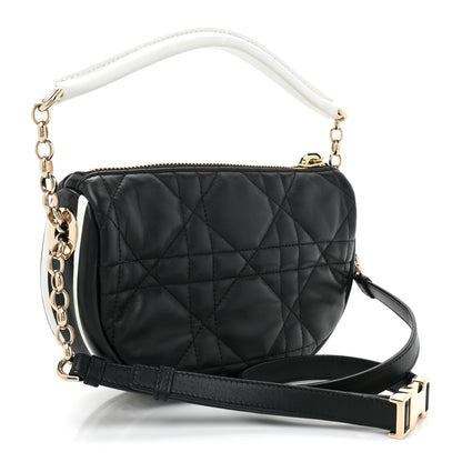 Christian Dior Lambskin Cannage Small Dior Vibe Hobo Bag Black 3 of 10