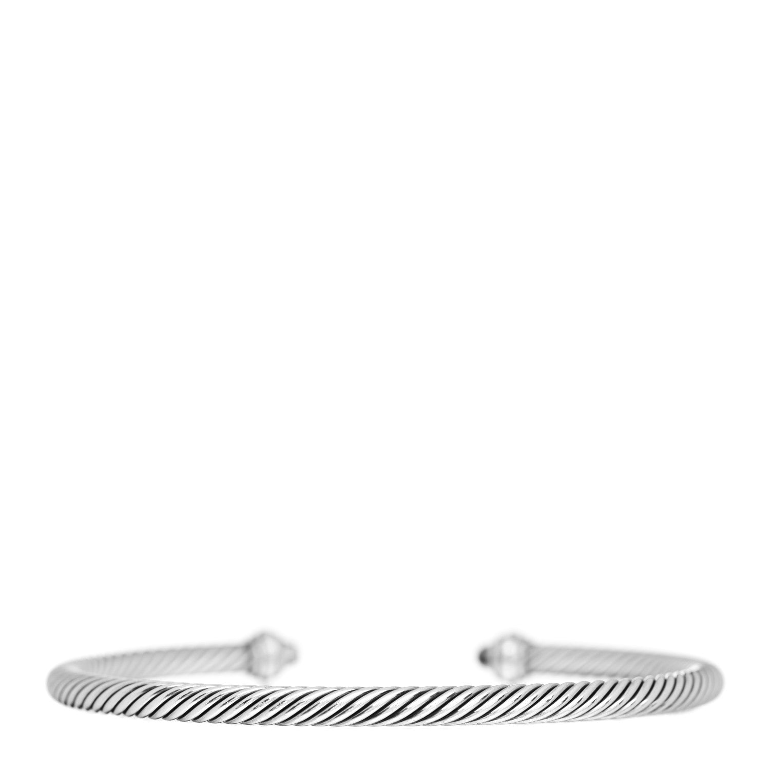 David Yurman Sterling Silver 14K Yellow Gold Amethyst 4mm Cable Classics Bracelet 3 of 4