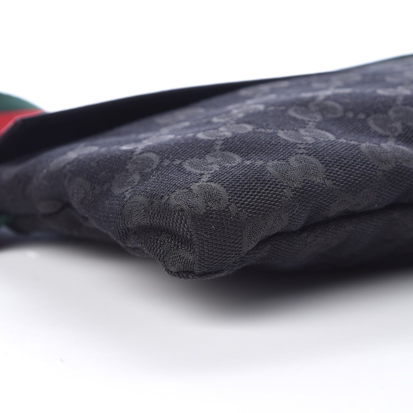 GG Monogram Web Double Pocket Belt Bag Black
