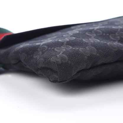 Gucci GG Monogram Web Double Pocket Belt Bag Black 9 of 10