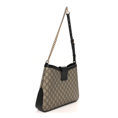 Gucci GG Supreme Monogram Medium Padlock Shoulder Bag Black 3 of 11