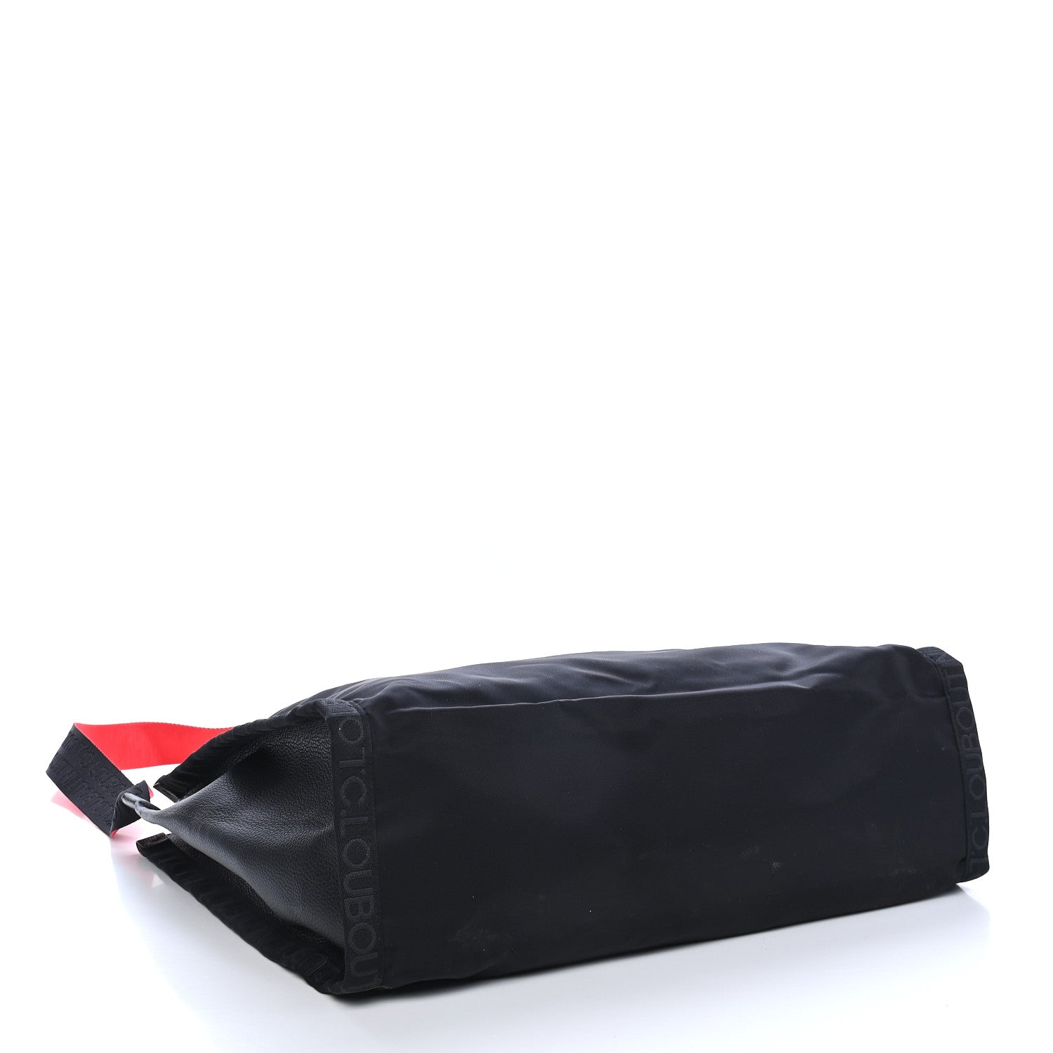 Christian Louboutin Nylon Calfskin Loubiclic Logo Tote Bag Black 3 of 8