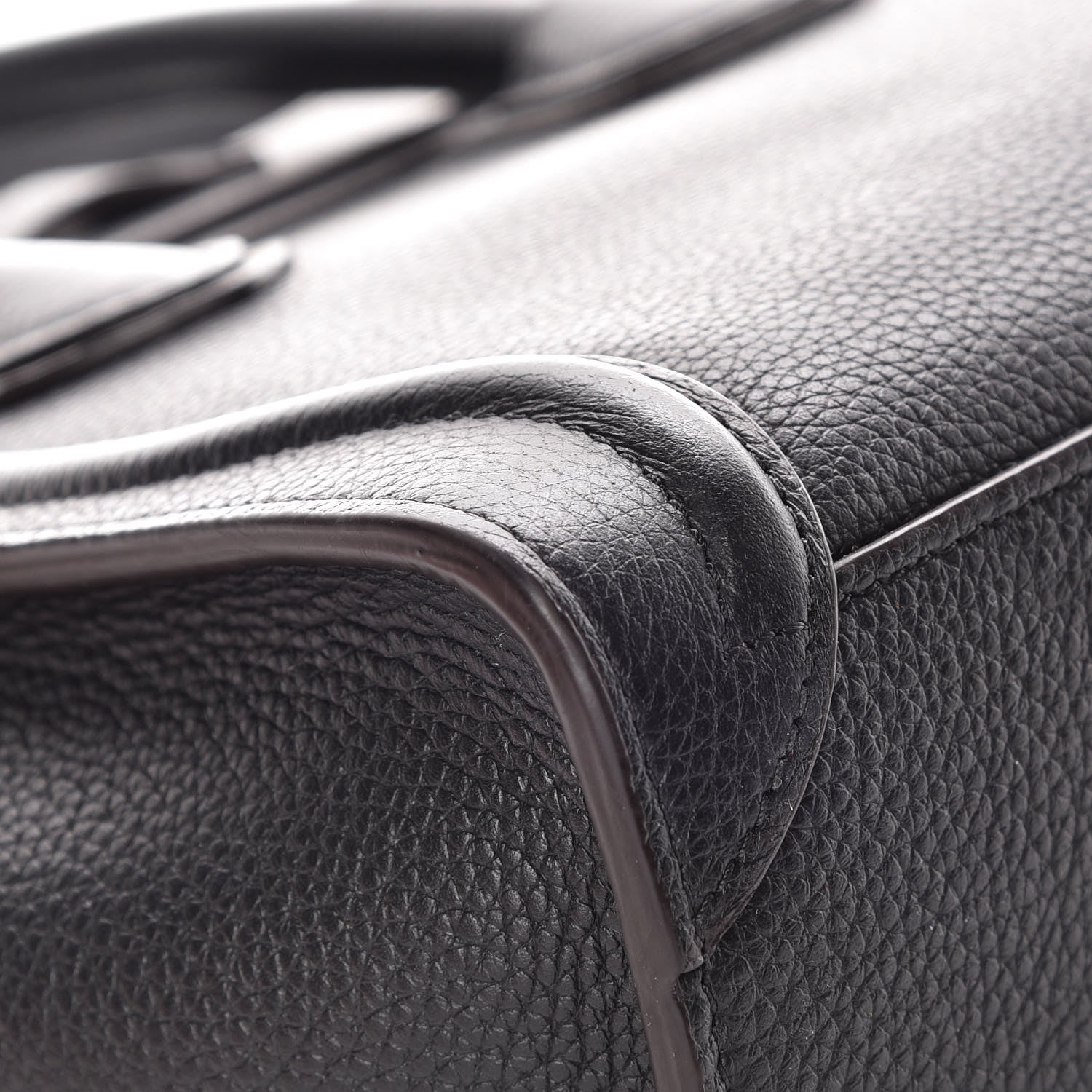 Celine Drummed Calfskin Nano Luggage Black 16 of 16