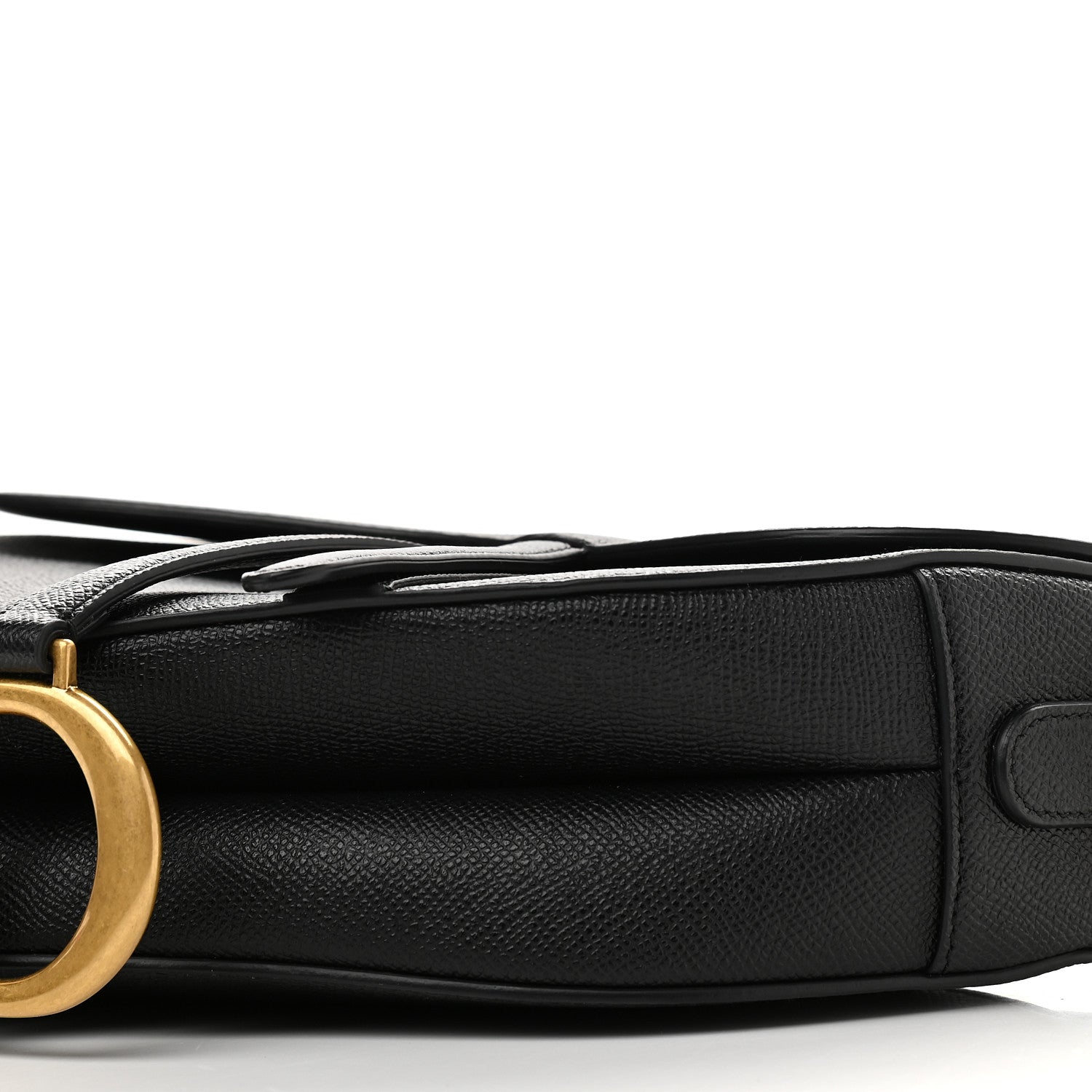 Christian Dior Grained Calfskin Saddle Bag Black 6 of 9