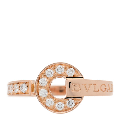 Bulgari 18K Rose Gold Diamond Bvlgari Bvlgari Ring 54 7 1 of 4