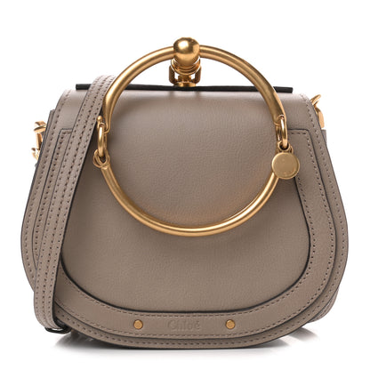 Chloe Calfskin Suede Small Nile Bracelet Bag Motty Grey 1 of 4