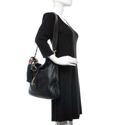 Gucci Pebbled Calfskin Medium New Jackie Shoulder Bag Black 3 of 10