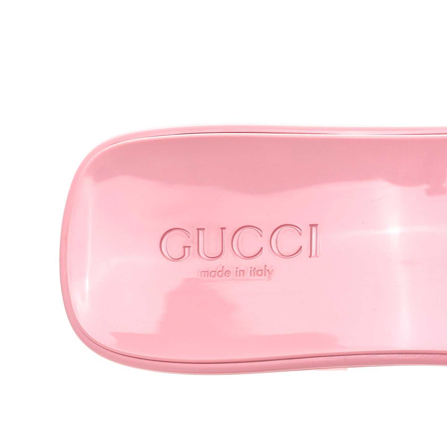 Rubber Gucci Logo Womens Platform 20/60mm Slide Sandals 41 Wild Rose