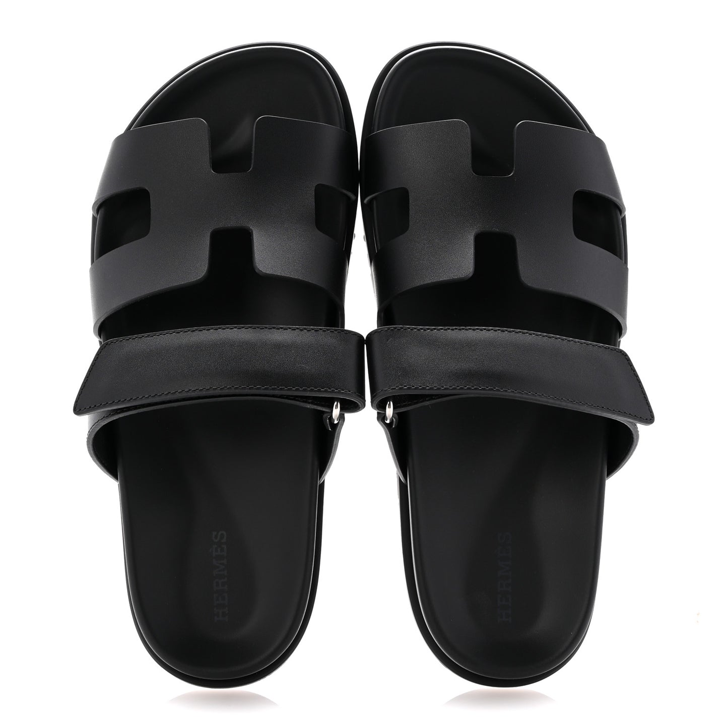 Calfskin Womens Chypre Sandals 38.5 Black
