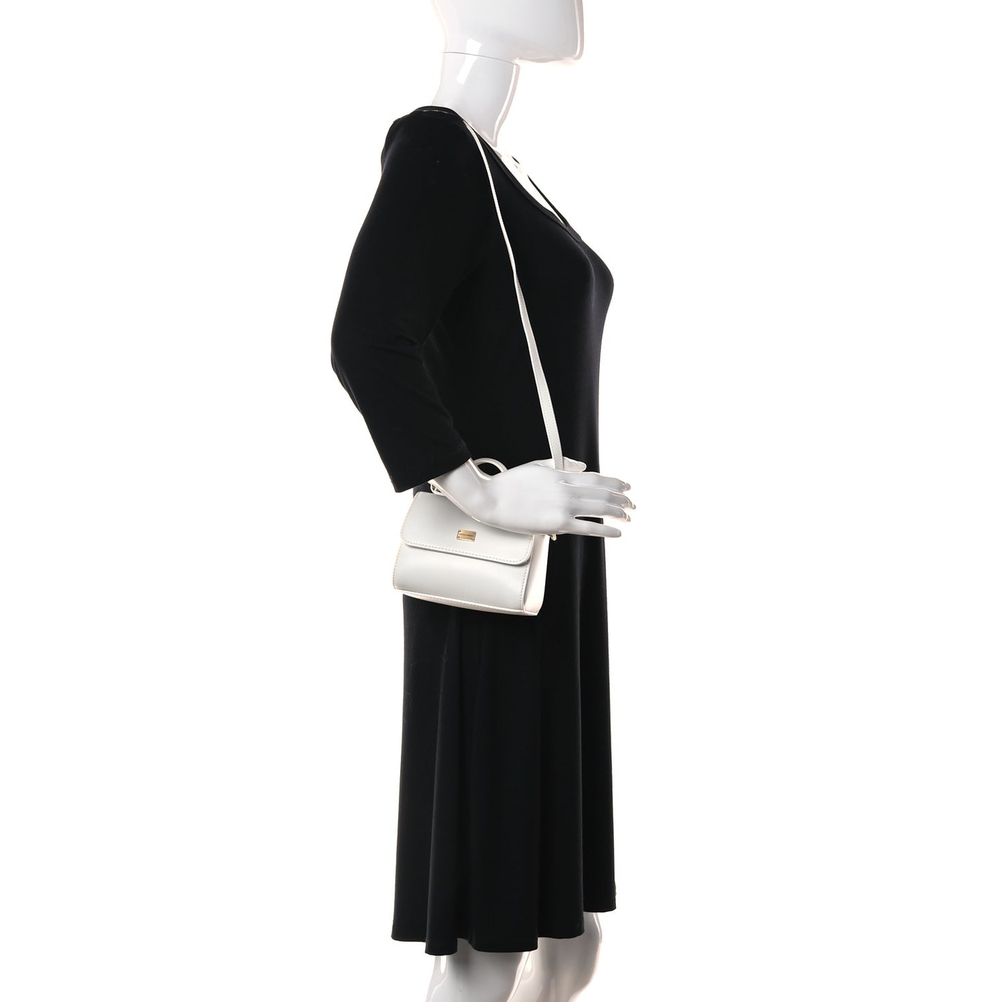 Calfskin Top Handle Bag White