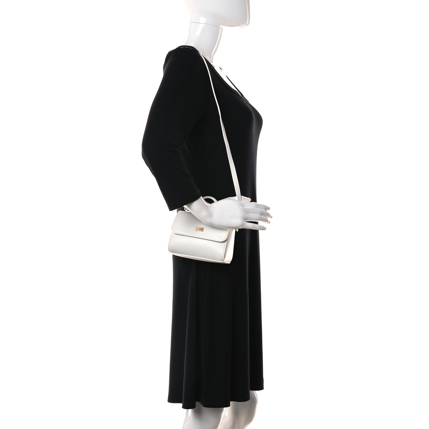 Dolce & Gabbana Calfskin Top Handle Bag White 2 of 13