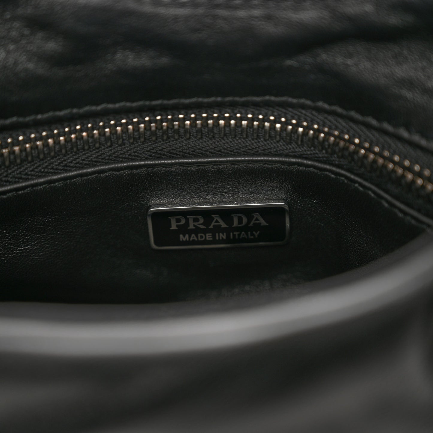 Nappa Soft Padded Re-Edition 2002 Moon Bag Black