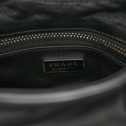 Prada Nappa Soft Padded Re-Edition 2002 Moon Bag Black 7 of 9