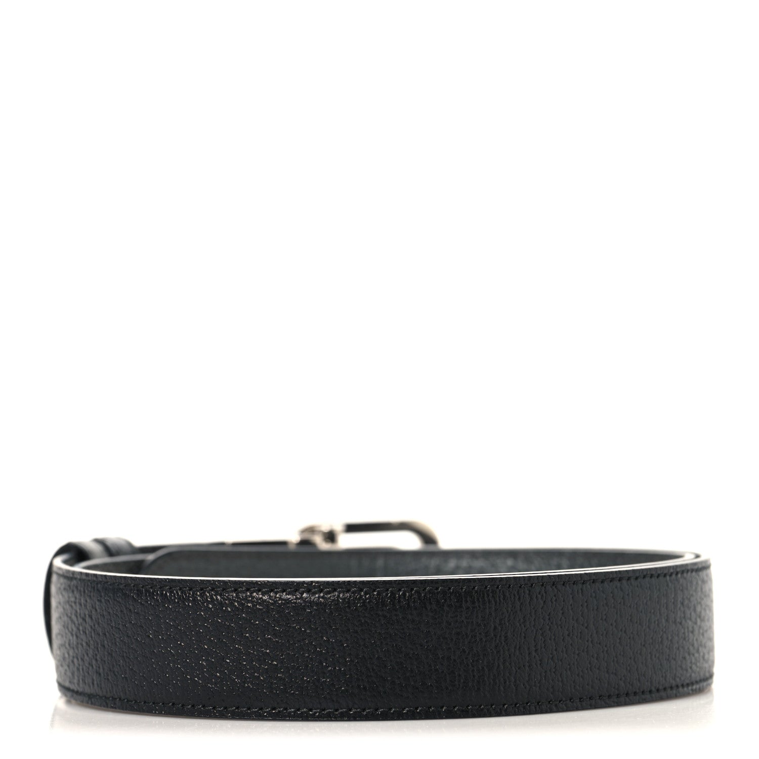 Gucci Textured Dollar Calfskin Squared Interlocking G 30mm Reversible Belt 85 34 Black 2 of 6