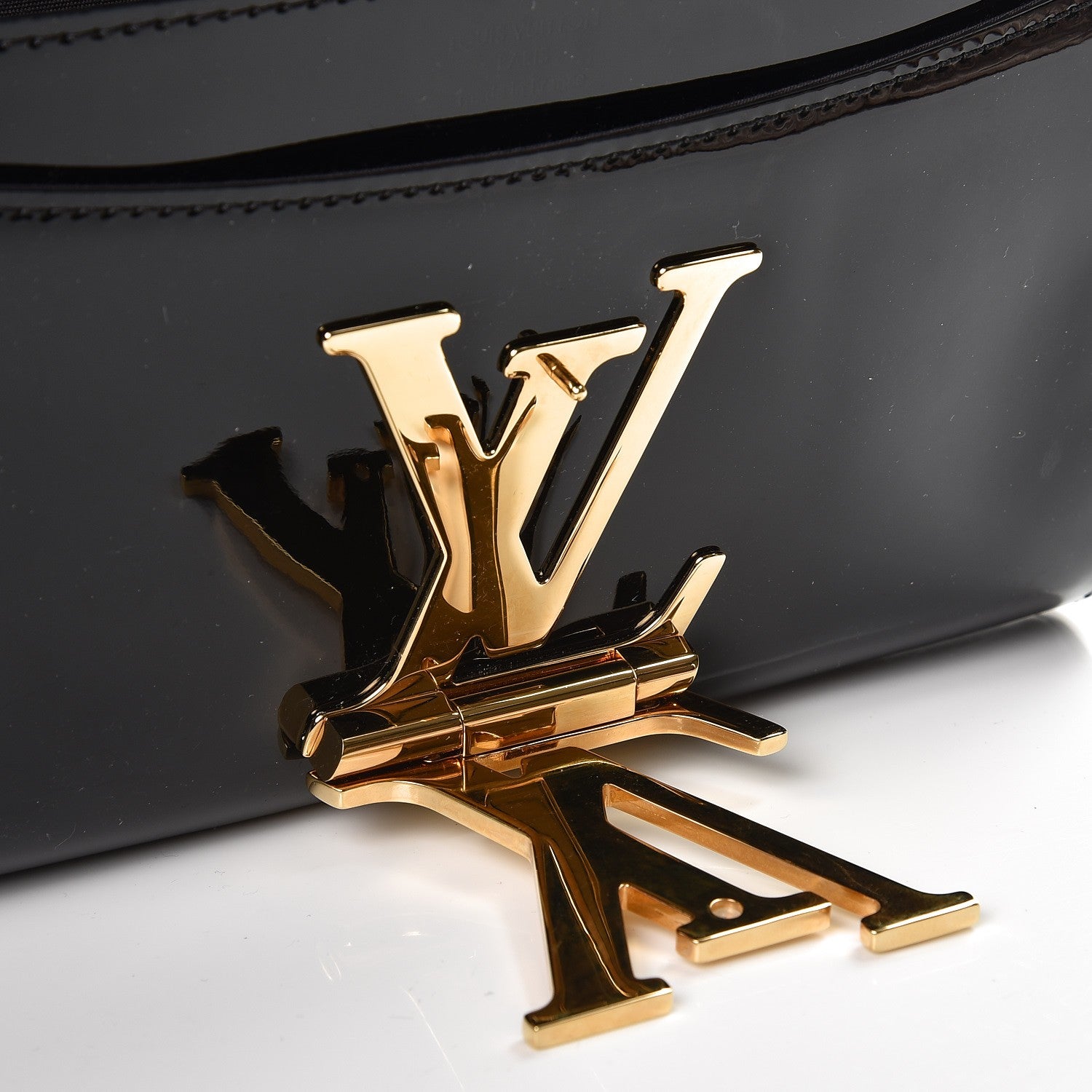 Louis Vuitton Patent Chain Louise MM Black 8 of 8