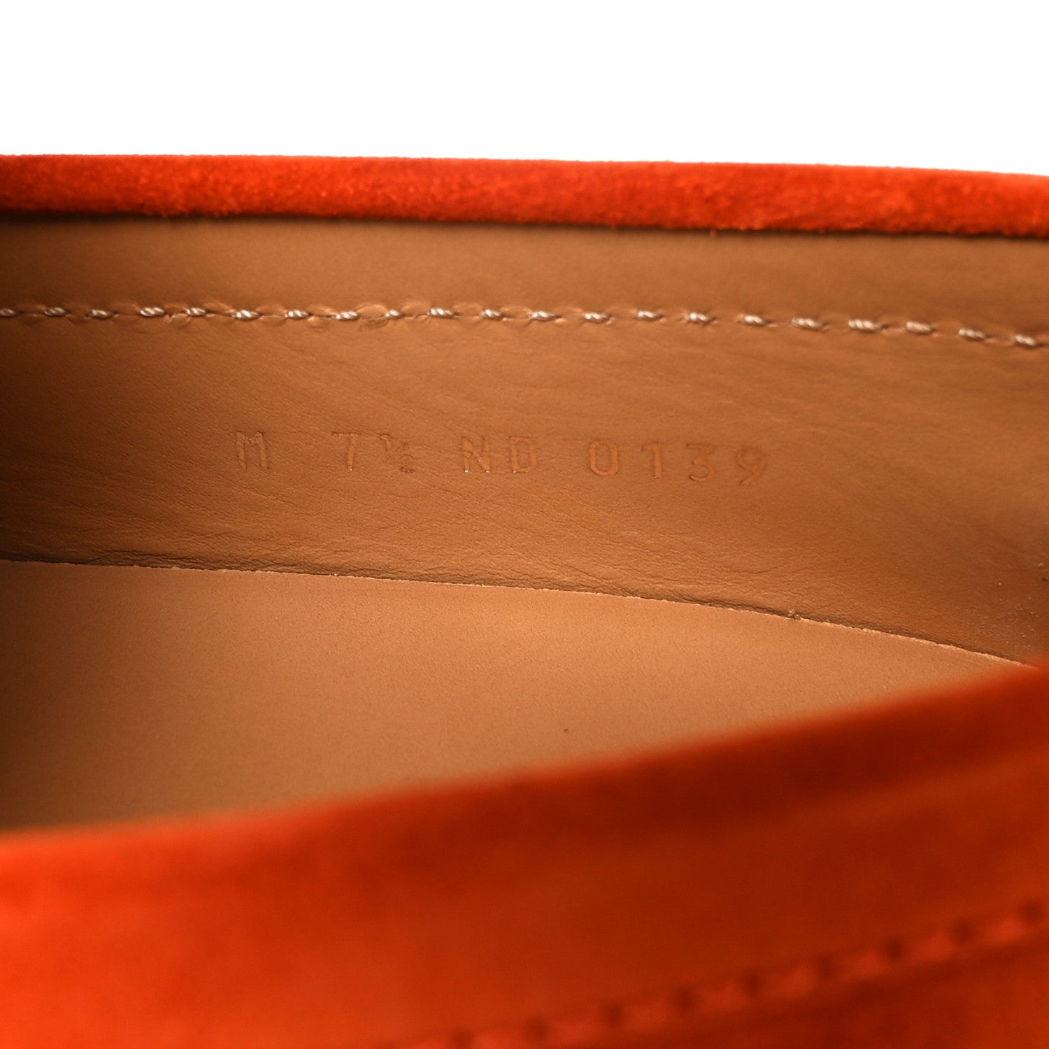 Louis Vuitton Suede Porto Vecchio Moccasin Loafers 7.5 Orange 9 of 10