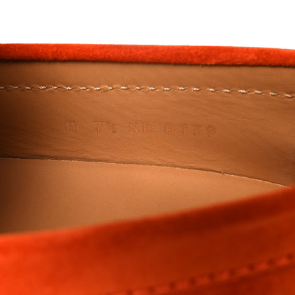 Louis Vuitton Suede Porto Vecchio Moccasin Loafers 7.5 Orange 9 of 10