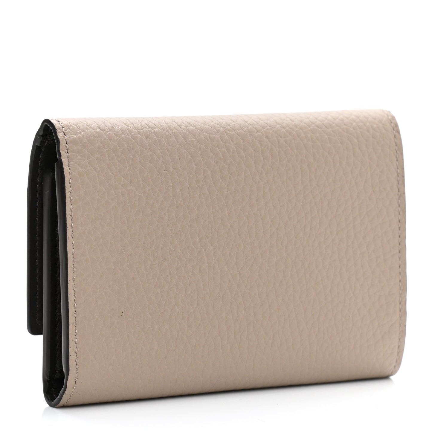 Taurillon Capucines Compact Wallet Galet