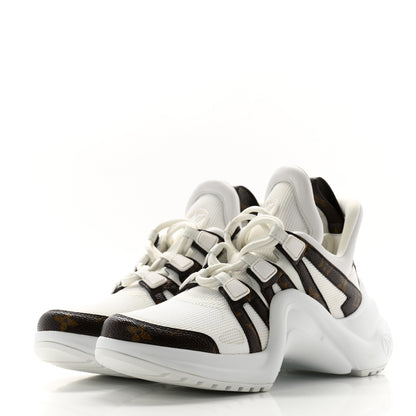 Louis Vuitton Patent Monogram LV Archlight Sneakers 38 White 3 of 8