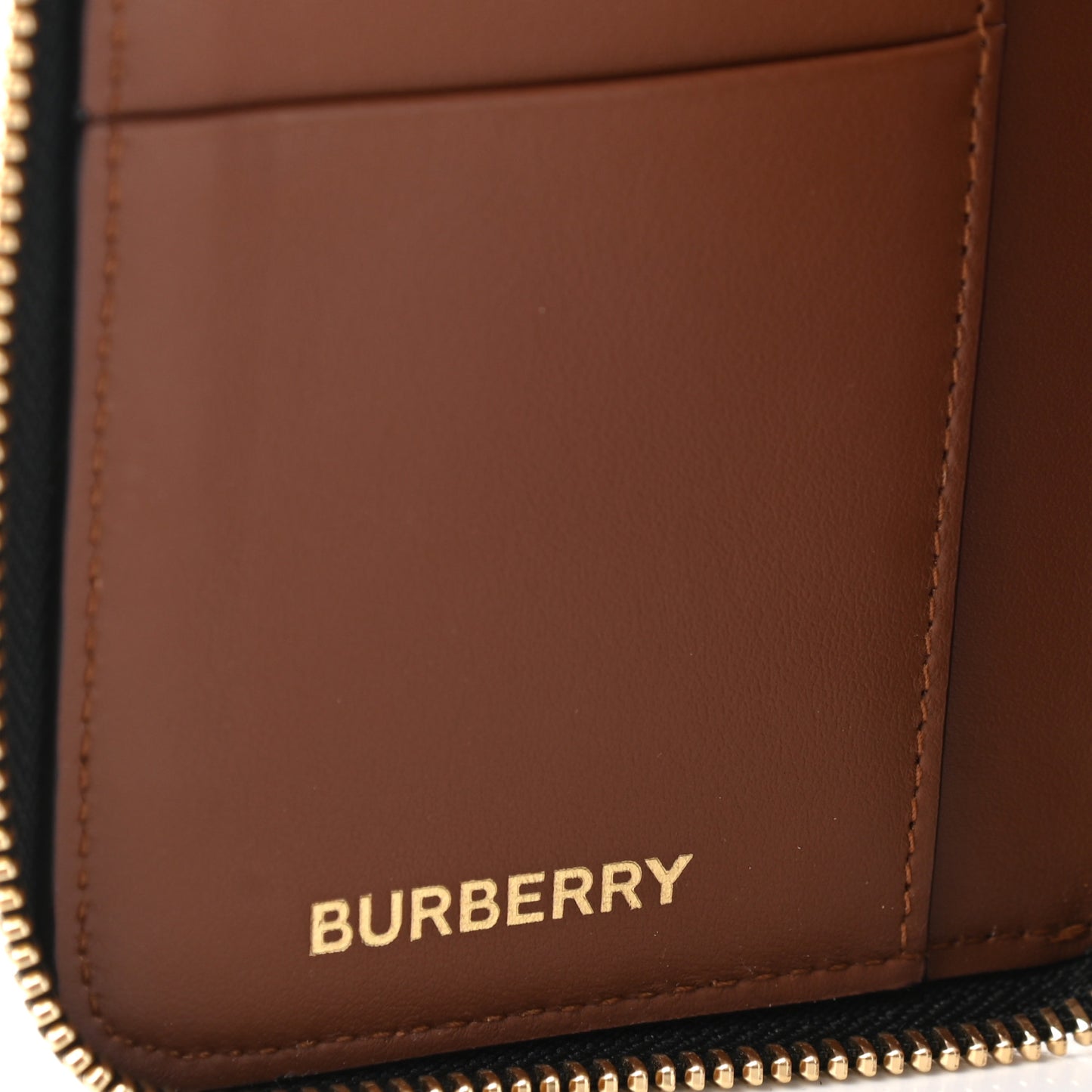 E-Canvas Monogram Zip Around Wallet Bridle Brown