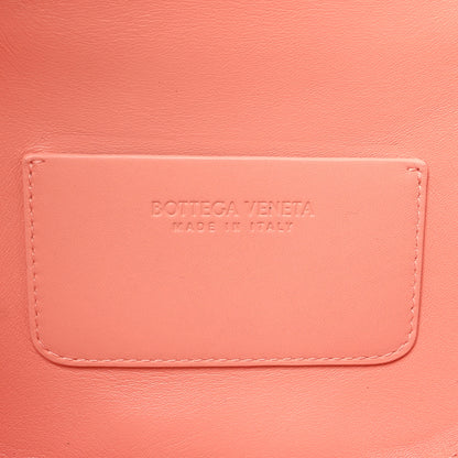 Bottega Veneta Lambskin Ostrich Feather Small Beak Triangle Flap Shoulder Bag Peachy Silver 6 of 9