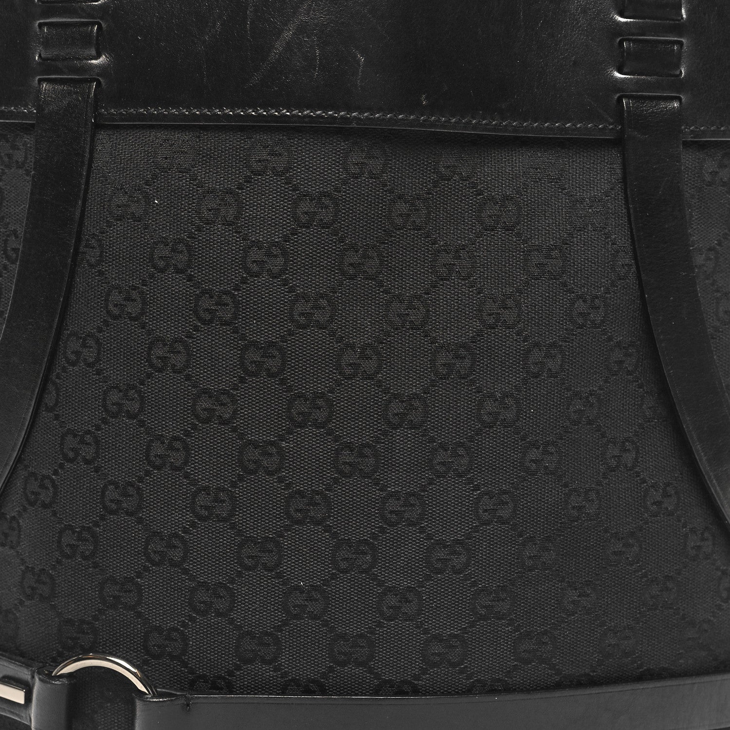 Gucci Monogram Calfskin Tote Black 8 of 10