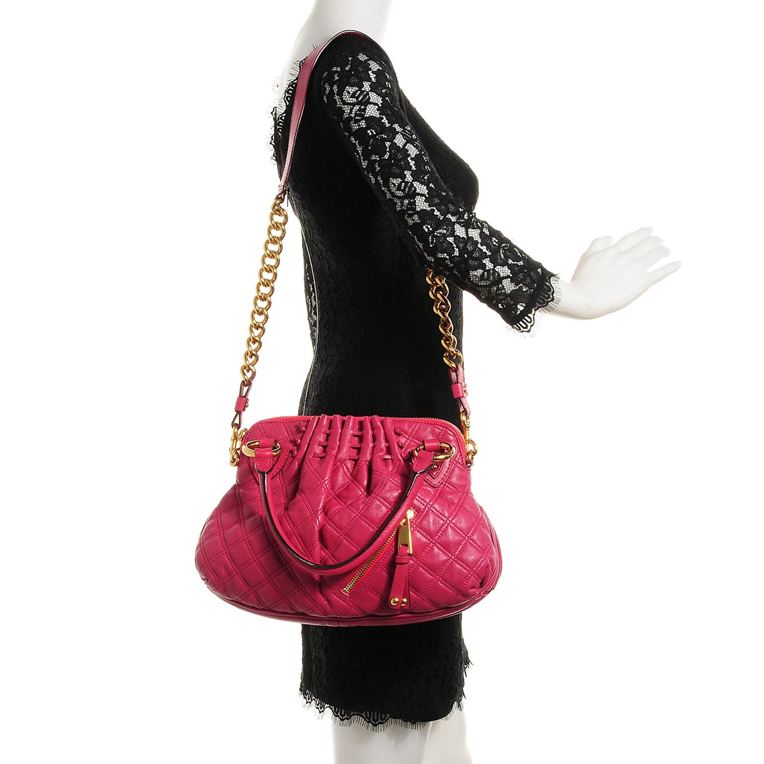 Marc Jacobs Lambskin Quilted Small Cecilia Pink 2 of 9