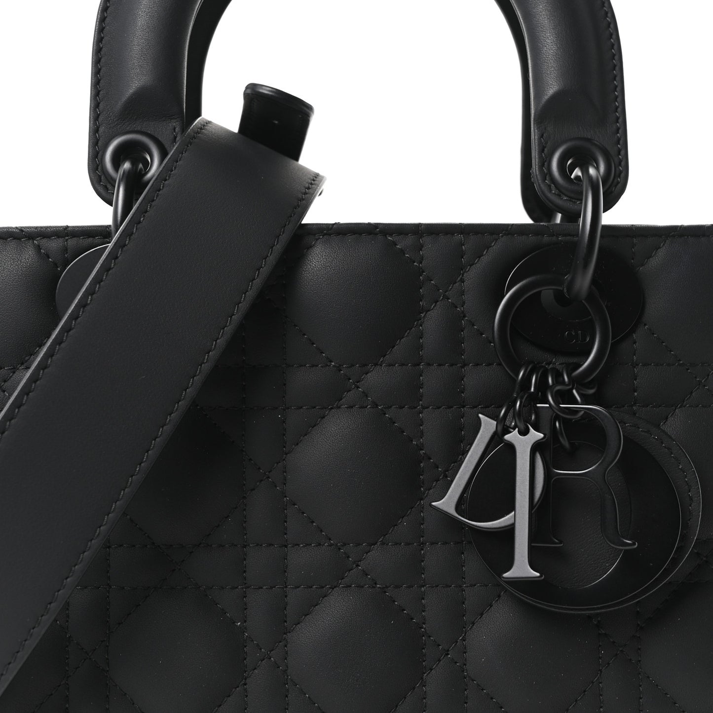 Ultra Matte Calfskin Cannage Small My ABCDior Lady Dior Black Black