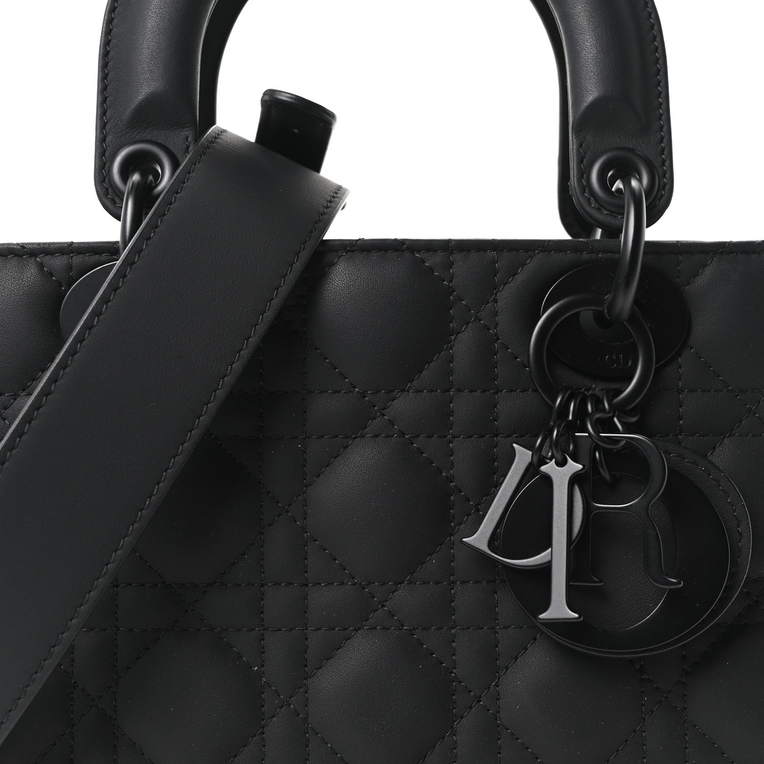 Christian Dior Ultra Matte Calfskin Cannage Small My ABCDior Lady Dior Black Black 8 of 10