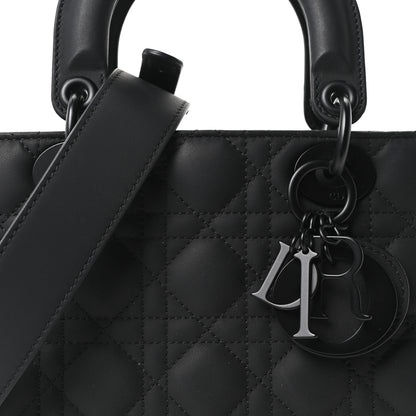 Christian Dior Ultra Matte Calfskin Cannage Small My ABCDior Lady Dior Black Black 8 of 10