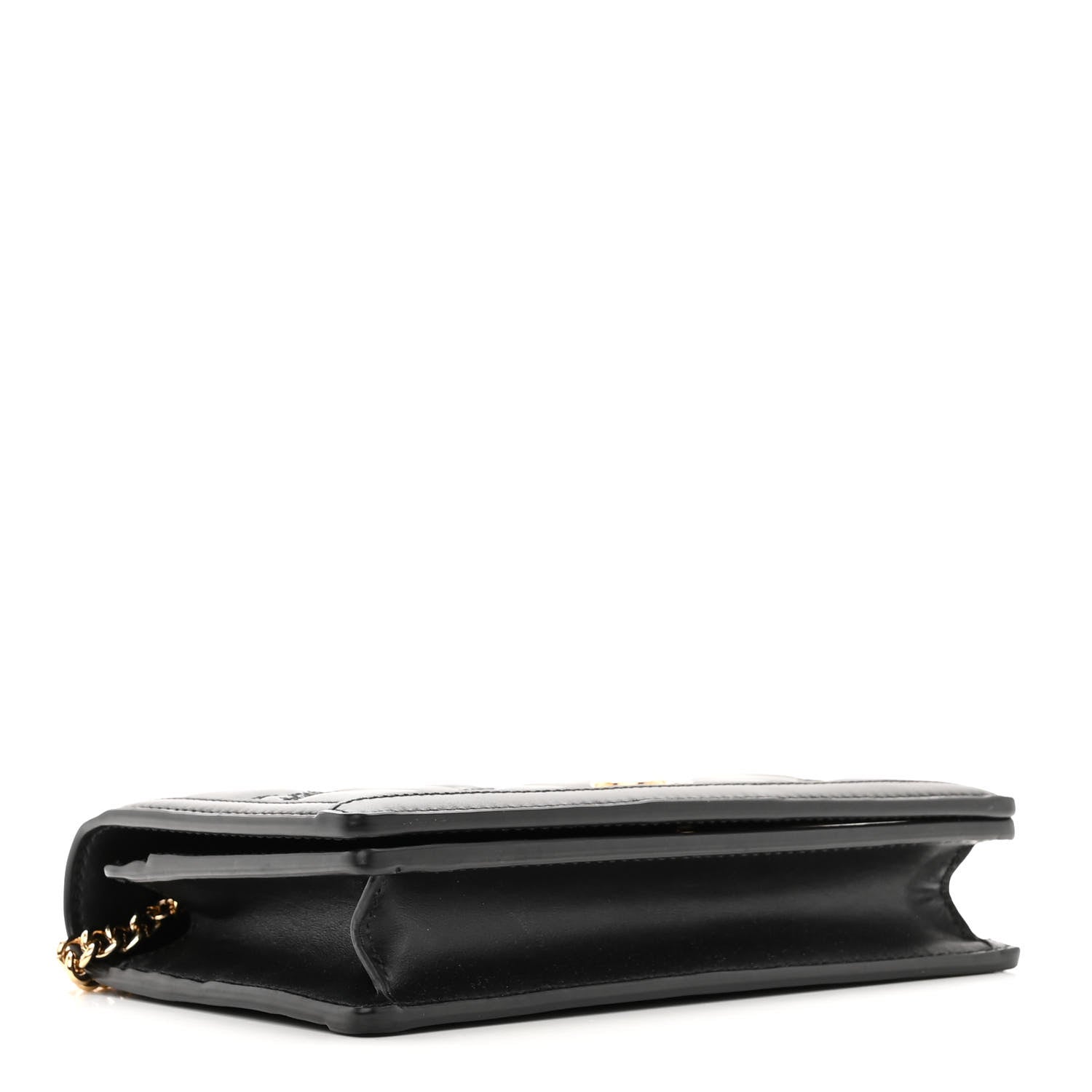 Gucci Calfskin GG Matelasse Chain Wallet Black 4 of 12