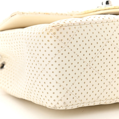 Chanel Lambskin Perforated Quilted Mini Square Flap White 9 of 11