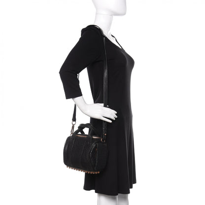 Alexander Wang Pebbled Lambskin Mini Rockie Black Rose Gold Hardware 2 of 10